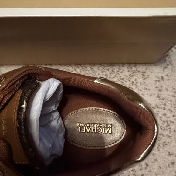 Michael Kors Black and Gold Star Sneakers - Picture 6 of 6